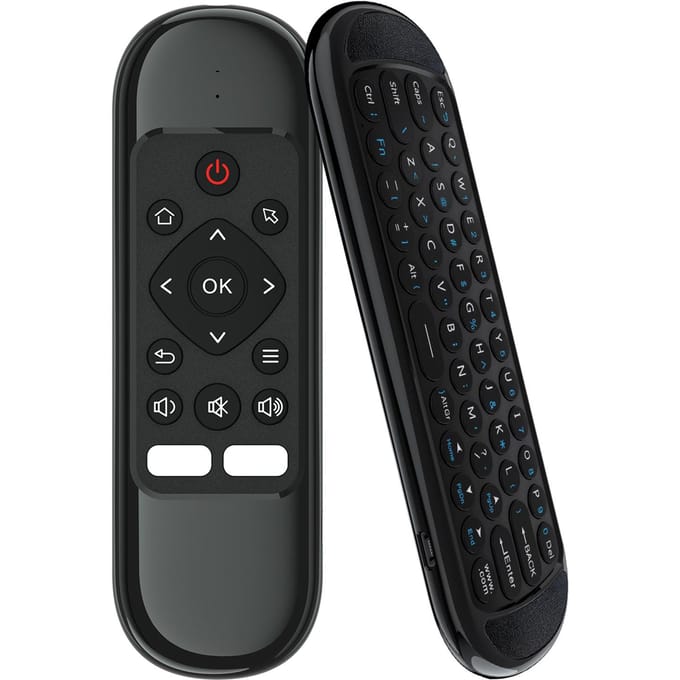 Wechip H6 Afstandsbediening 2.4G Draadloze Air Mouse Mini Toetsenbord IR-bediening Gyrosensor Slimme afstandsbediening zwart