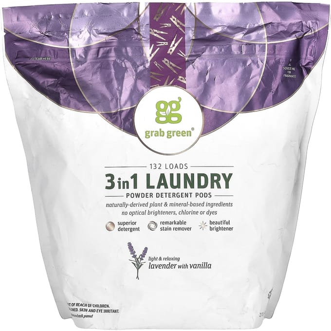 3-in-1 Wasmiddel Pods, Lavendel, 132 Wasbeurten, 2,4 kg (2376 G) gray
