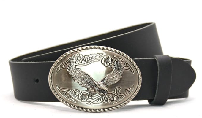 Buckle riem met wisselbare gesp – Eagle plaatgesp - Size 95