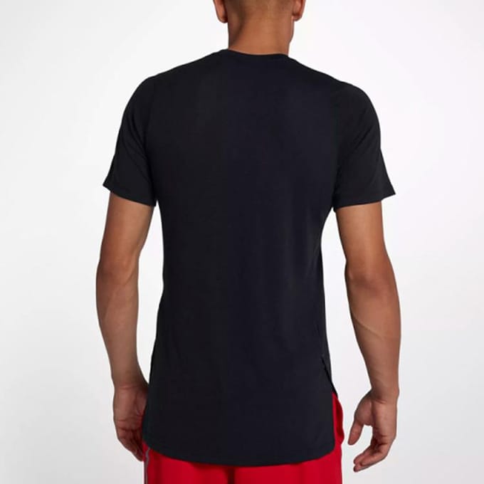 Nike Breathe Elite Basketbal Sport Sneldrogend T-shirt met Ronde Hals Heren Tops Zwart 891685-010 M black