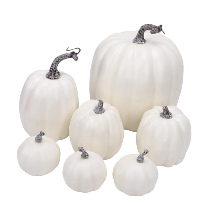 Schuimpompoenen Set Multifunctioneel Herbruikbaar   Nep Schuimpompoenen Decoratie voor Binnen Buiten white