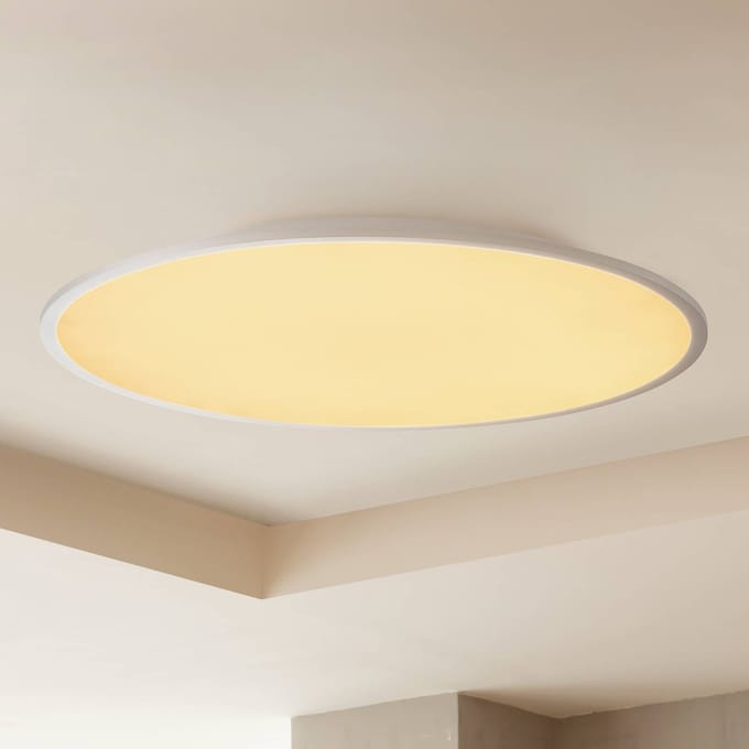 Lindby LED plafondlamp Narima, CCT, Ø 80 cm, zilver