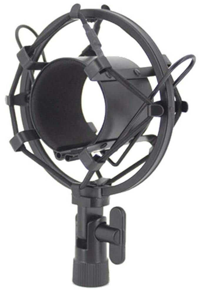 Microfoon Shock Mount - Antivibratie - Studio Shock Mount Houder Clip voor 48mm-60mm Diameter Capacitor Mic Zwart