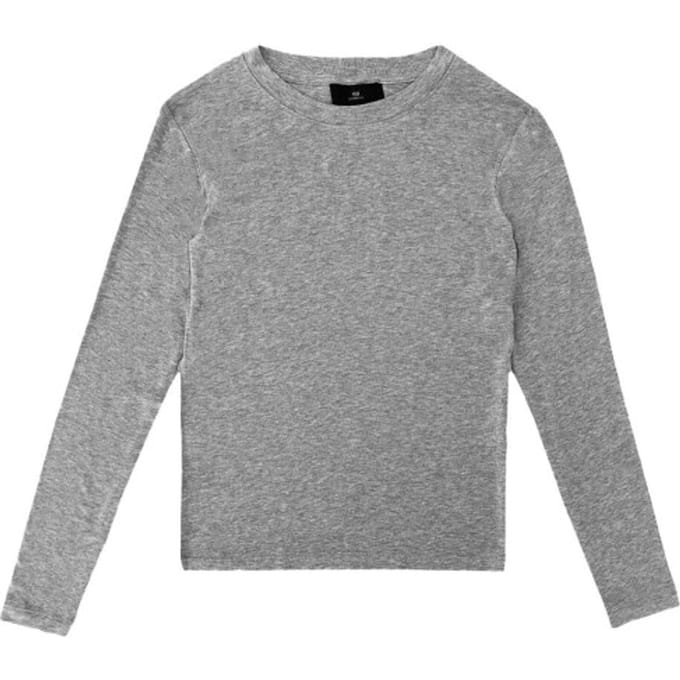 WITHBLACK Wbljosefine Ls Tee Tops & T-shirts Dames - Shirt - Lichtgrijs - Maat M