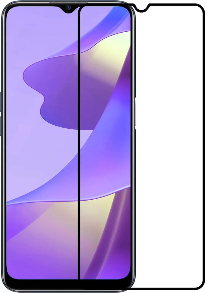 Screenprotector - Geschikt voor OPPO A16s - Full Cover - Gehard Glas - Beschermglas - Tempered Glass - Screen Protector