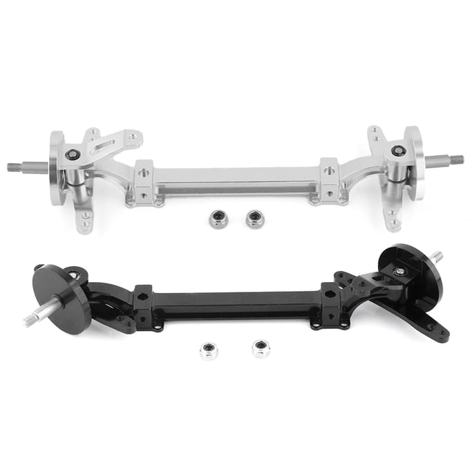 Geen Stuurbekrachtiging Aandrijfas Kit, 1:14 Schaal Metalen Vooras Stuurstang Set Vervanging voor zilver