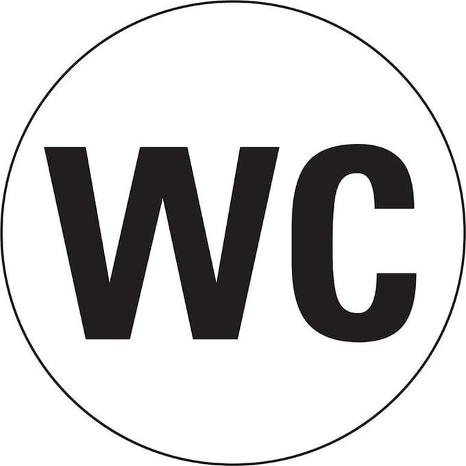Pickup Pictogram rond diameter 20 cm - WC toilet