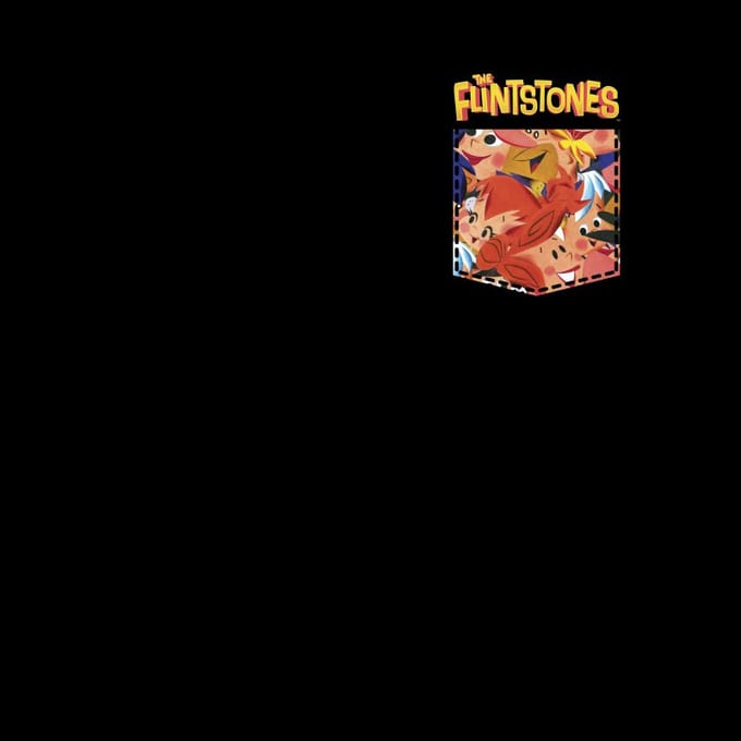 The Flintstones Pocket Pattern Men's T-Shirt - Black - S