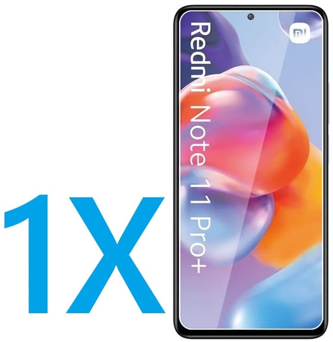 Glasplaatje Geschikt voor: Xiaomi Redmi Note 11 Pro+ 5G - 1x Screenprotector - screen protector - glas - bescherm - beschermglas