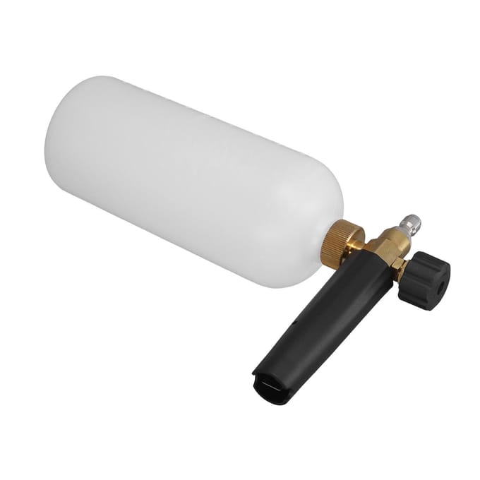 Hogedruk Schuimkan Maximum 4350PSI 14in NPT Snelkoppeling Instelbare Druk Autowasser white