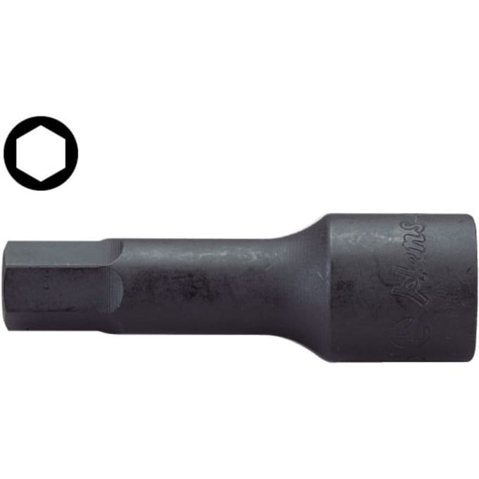 Zeskantig inzetstuk HANS 1/2 inch 6 mm lang (75mm)
