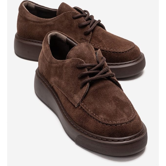 Mareon Leren Veterschoen Sneaker