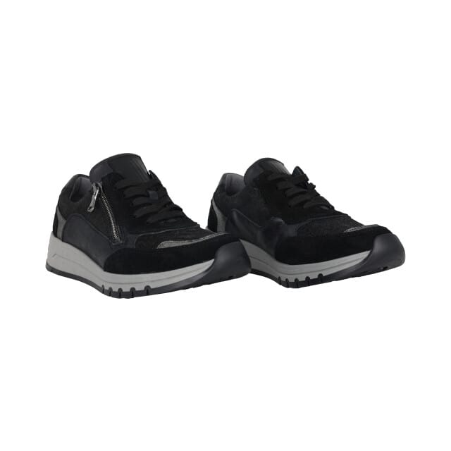 Waldläufer H-April - dames sneaker - Zwart - maat 37 (EU) 4 (UK)