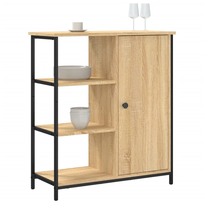 vidaXL - Dressoir - Sonoma - Eiken - 70x30x80 - cm - Bewerkt - Hout