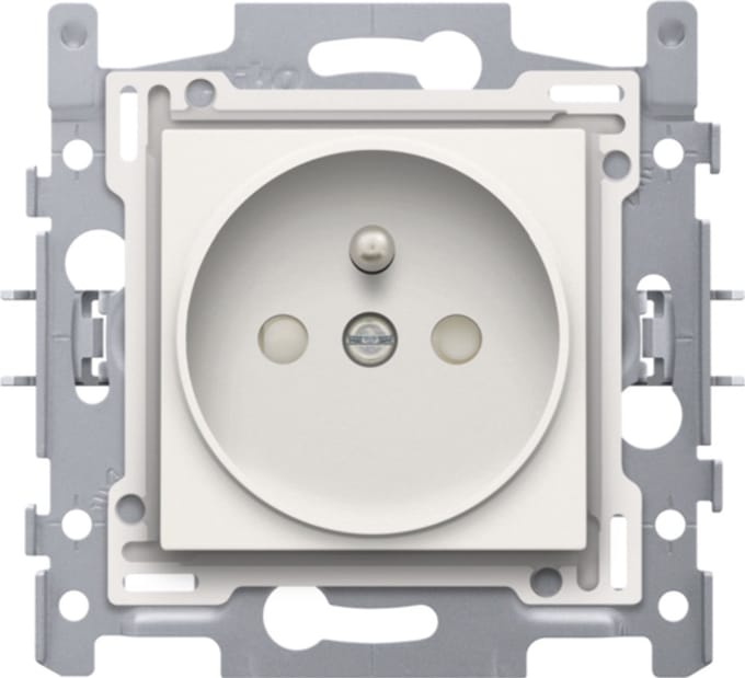 NIKO Original White inbouw stopcontact - penaarde -  enkelvoudig