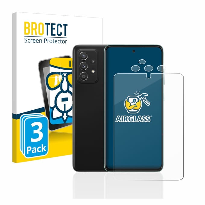 Screenprotector 3 Stuks voor Samsung Galaxy A52s 5G (Voor+Camera) Beschermglas transparant