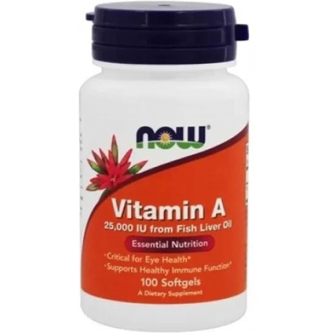 NOW Foods Vitamin A 25,000 - 100 Softgels