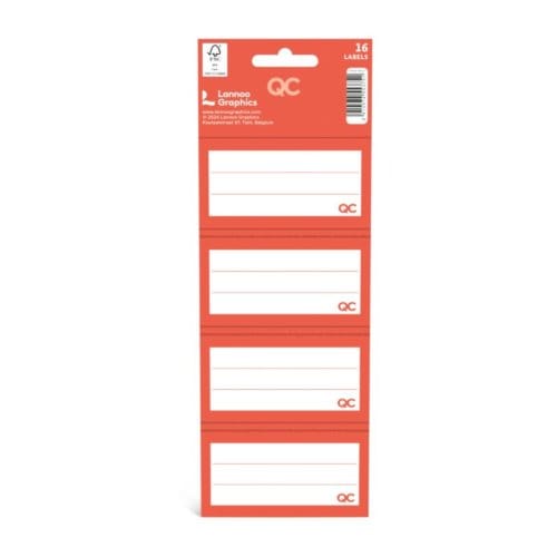 Qc colour - schooletiketten, rood