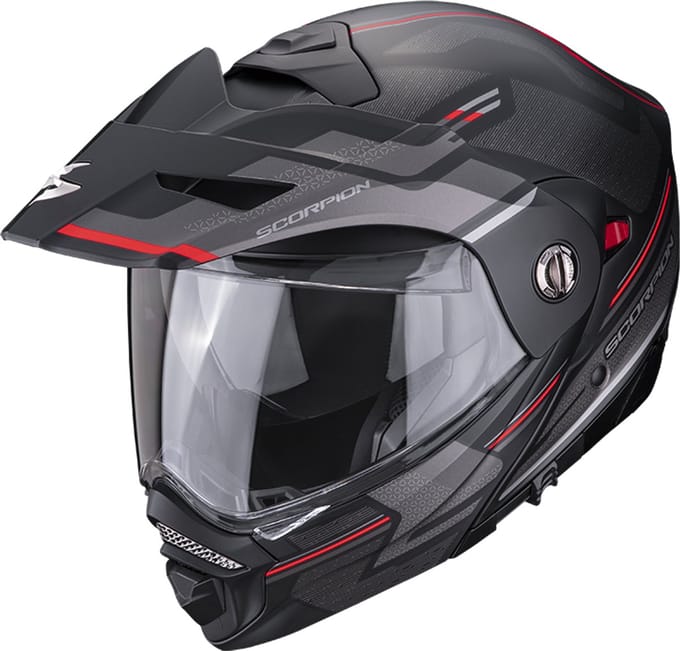 Scorpion ADX-2 Carrera Mat Zwart-Rood Adventure Helm - Helm
