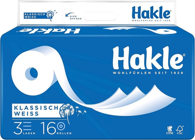 Zacht 3-laags Toiletpapier Wit - 16 Rollen