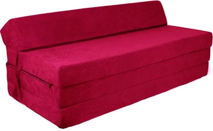 Opvouwbaar matras - 2 persoons - 200x120x10cm - bordeaux