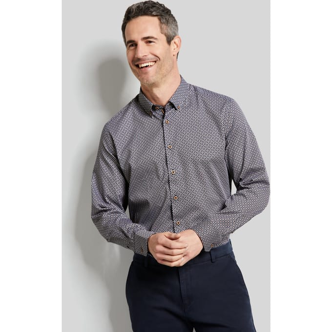 Bugatti Herren Shirt met grafische prints