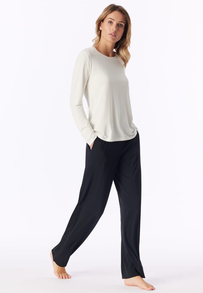 Shirt met lange mouwen, natuurwit - Mix+ Relax 44