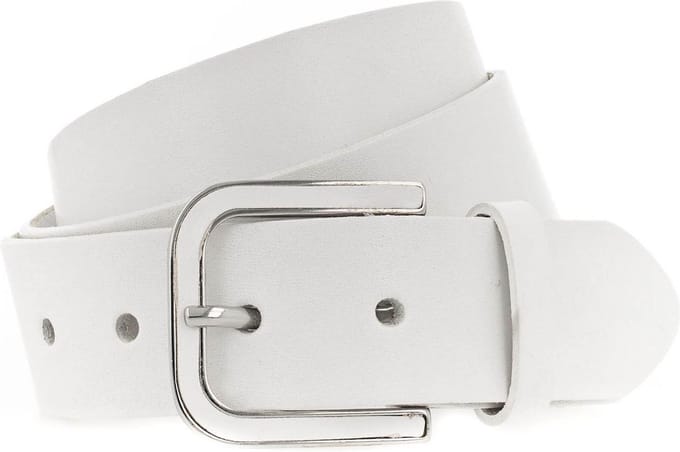 Vanzetti Leren Riem 35mm Leather Belt W75 White Wit