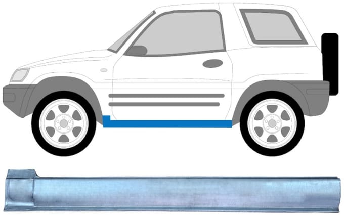 Reparatie dorpel voor Toyota Rav4 1994-2000 / Links