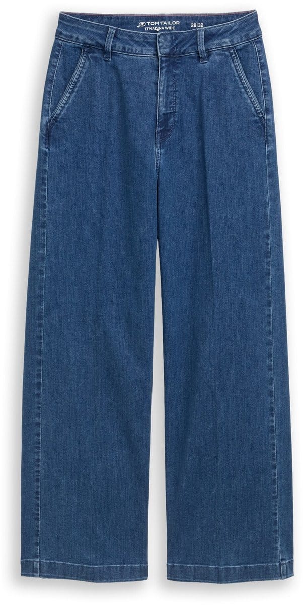 Tom Tailor - TTMADINA WIDE jeans - Maat 34/32 - mid stone bright blue denim