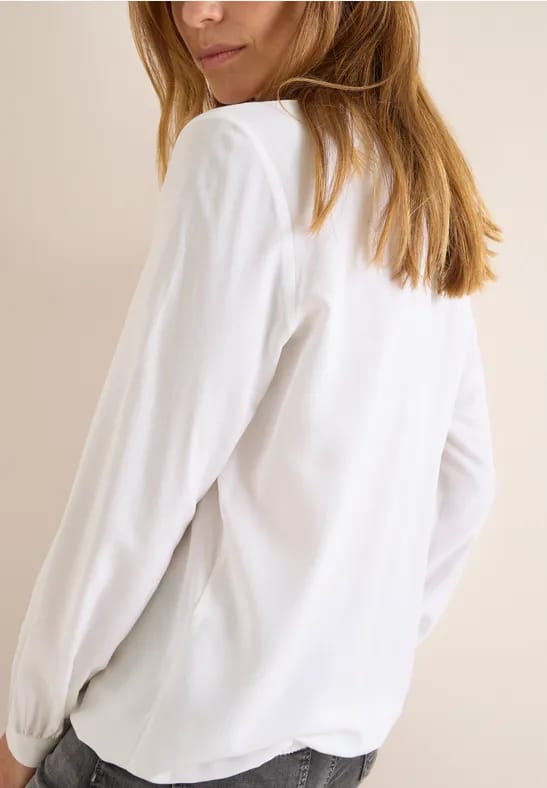Blouse met gespleten hals