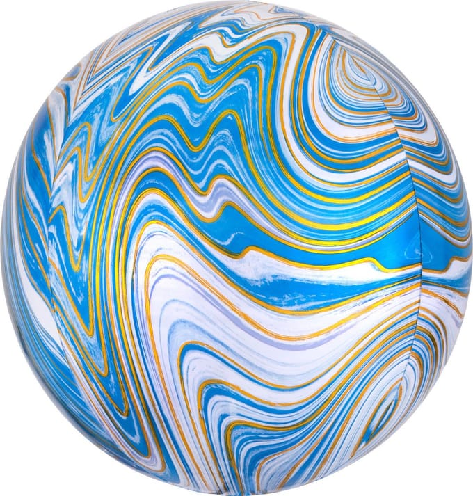 Amscan - Folieballon ORBZ Marble Blue (45 cm)