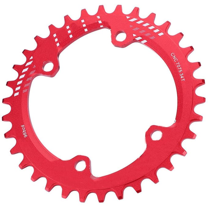 BCD 96MM Smal Breed Kettingblad Enkel Kettingblad voor M6000 M7000 M8000 Red 34T rood
