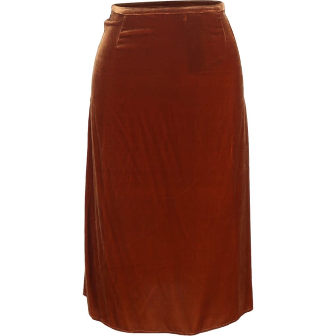 Joseph rok met hoge taille in bruin fluweel