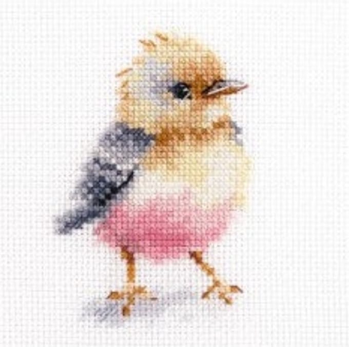 Borduurpakket Kleine Vogels: Chick (Small Brids: Chick) - Alisa