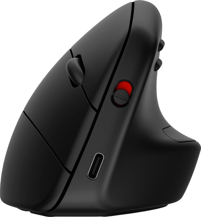 HP 925 Ergonomic Vertical Mouse - Vertical mouse - 6 knoppen - Zwart