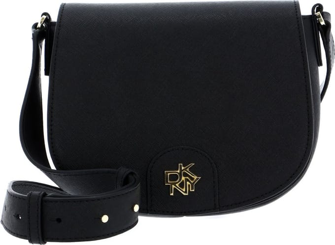 DKNY Schoudertas Carol Saddle Bag Blk / Gold Zwart