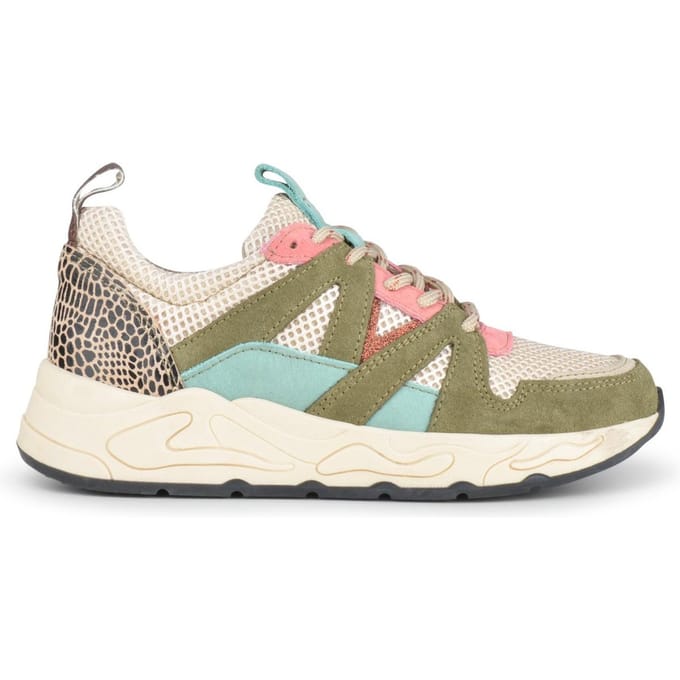 Ps Poelman - jmaat 39- MINION Dames Sneakers - Groen-Beige Multi