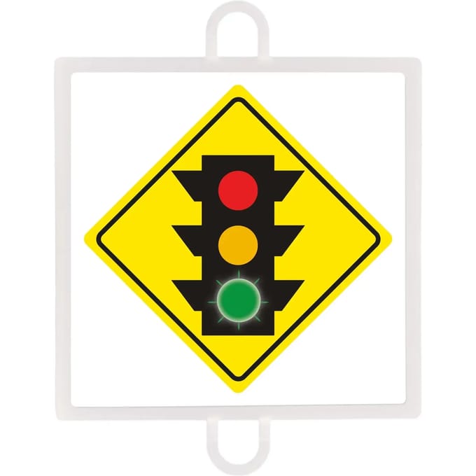 Waarschuwingsbord nr. 3 (groen verkeerslicht)