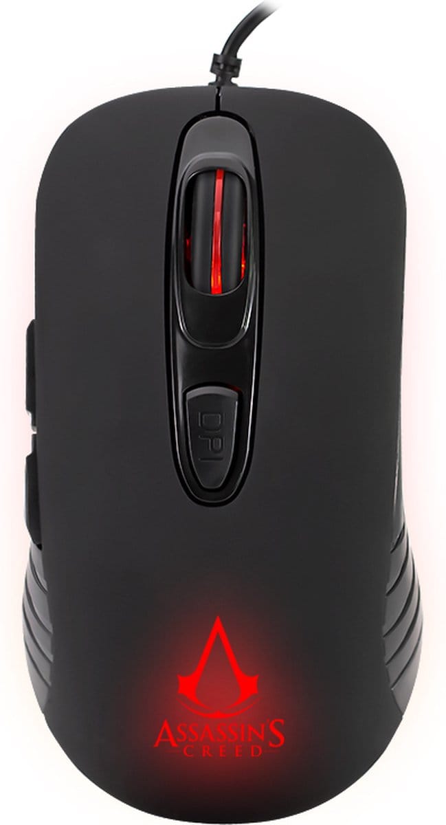 Freaks And Geeks Assassin's Creed Wired Gaming Mouse - Gaming muis - Optisch - 6 knoppen - Zwart