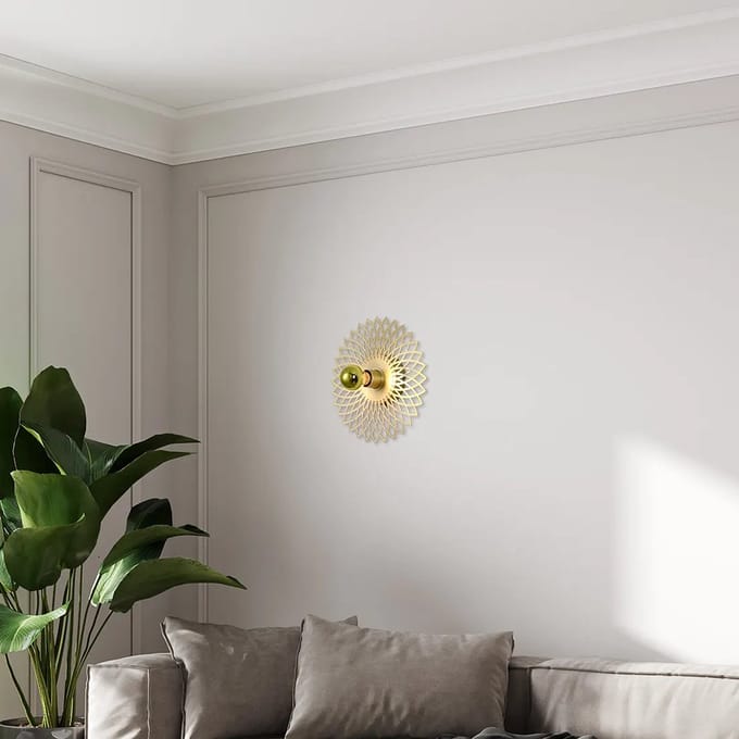 Wandlamp Ombra Ø 30 cm mat goud
