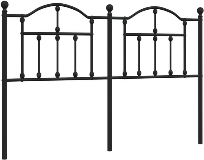 Hoofdbord Metaal Zwart 140 cm Breed