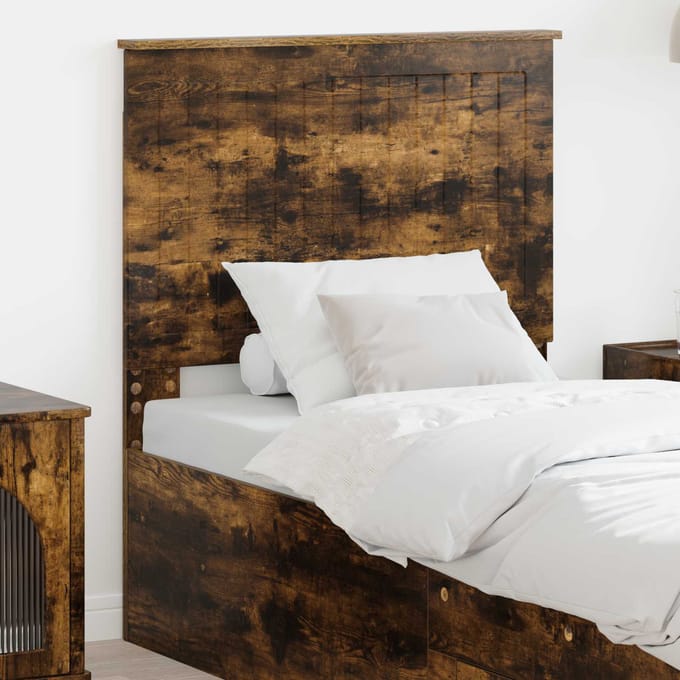 vidaXL Hoofdbord Gerookt eiken Bewerkt hout