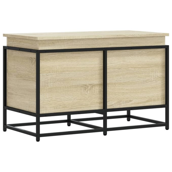 vidaXL - Opbergbox - met - deksel - 80x40x51,5 - cm - bewerkt - hout - sonoma - eiken