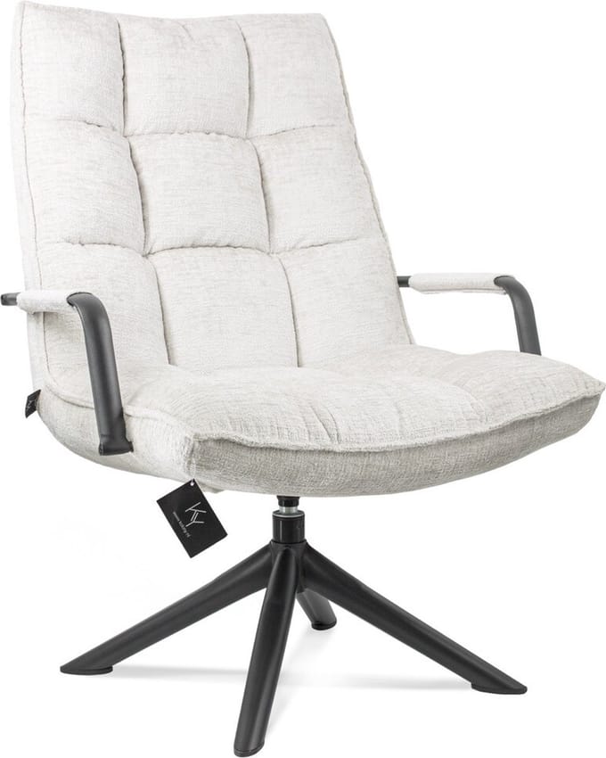 HomeBound by KY | Draaifauteuil Hidde met armleuning naturel | draaifauteuil Hidde