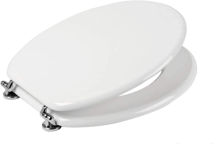 Wc-bril Wit Met Softclose Scharnieren en Ritssluiting