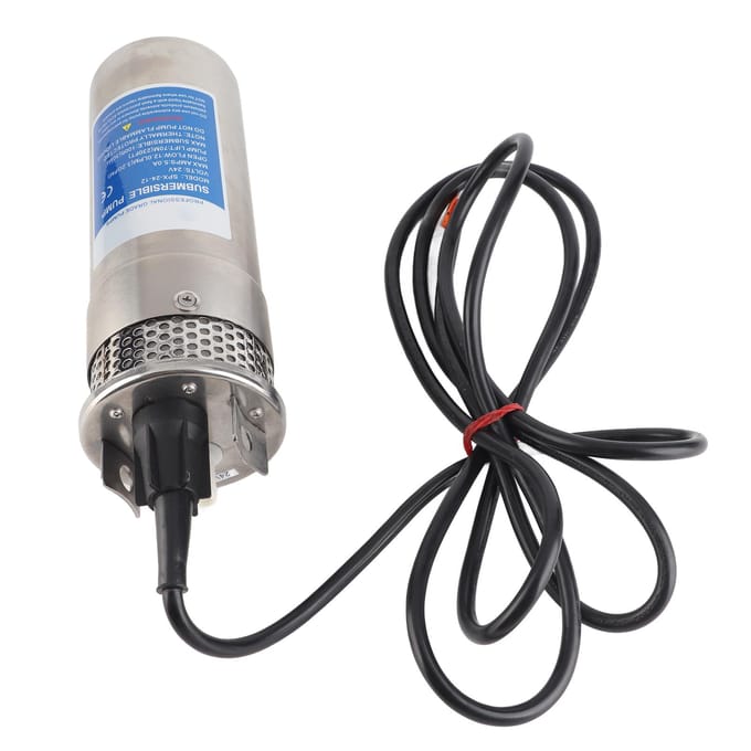 24V Dompelbronwaterpomp 5A 12LPM Maximale Opbrengst Meerdere Voedingen 12L Zonnebooster