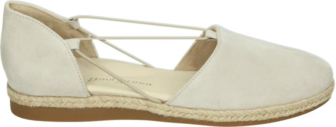 Paul Green - 2856 - Platte sandalenDames Sandalen - Kleur: Wit/beige - Maat: 38.5