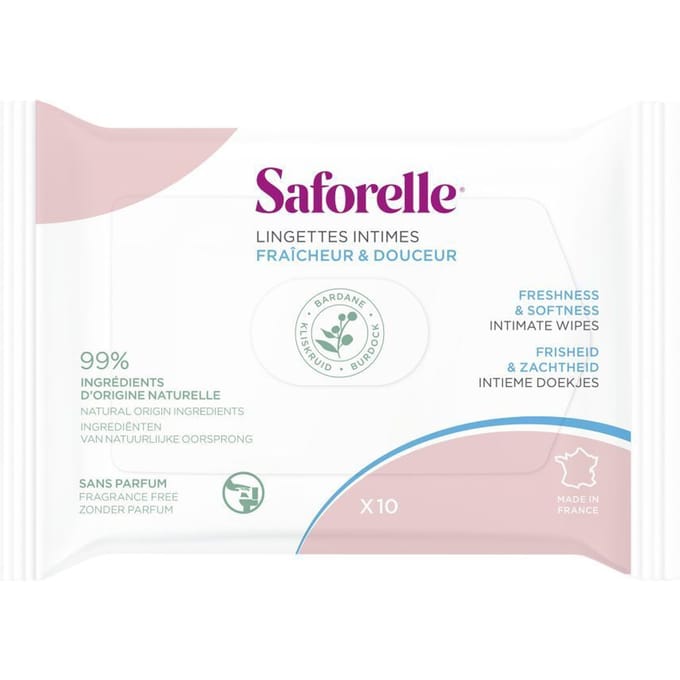 Saforelle® Intieme Doekjes Pocketsize Doorspoelbaar 10