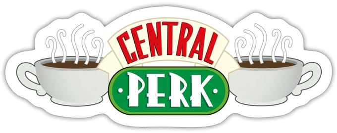 Friends Central Perk Logo Sticker maat S (10 x 10 cm)